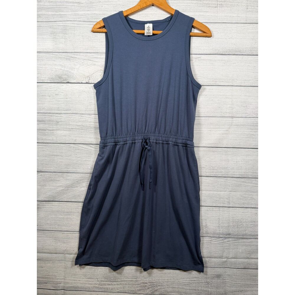 Member's Mark Women's Medium Blue Sleeveless Drawstring Waist Tank Dress 4501